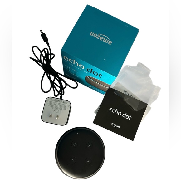 Amazon Echo Dot Black Charcol Fabric 3rd Generation Smart Speaker With  Alexa - Picture 1 of 12